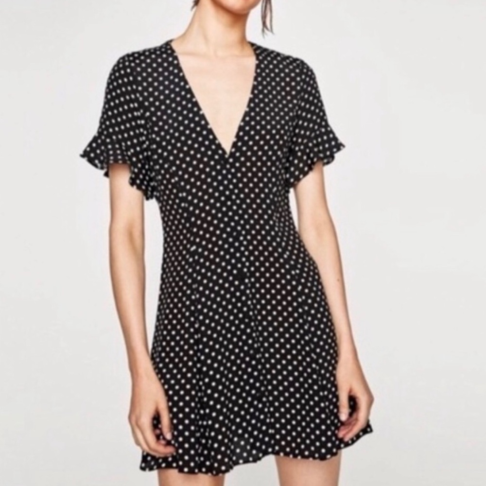 Black & White Polkadot Zara Dress